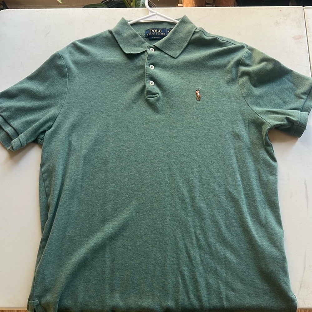 Polo Ralph Lauren Short Sleeve Shirt Teal Green Medium